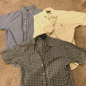 Lot of 3 Men’s Ralph Lauren Button Downed Shirts Size Medium